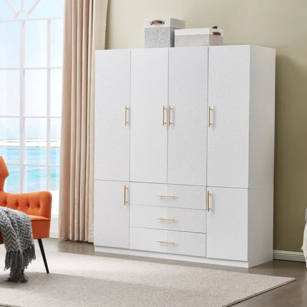 Ruthy Armoire White Wardrobe