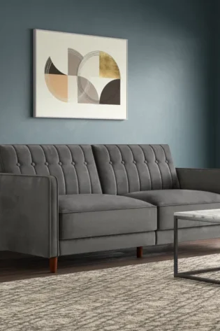 Perdue Velvet Square Arm Sofa