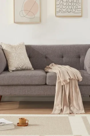 Square Arm Loveseat - 2 Seater