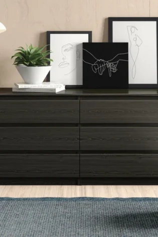 Kepner 6 Drawer Dresser Black