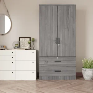 Scottie 2-Door Wardrobe with Drawers