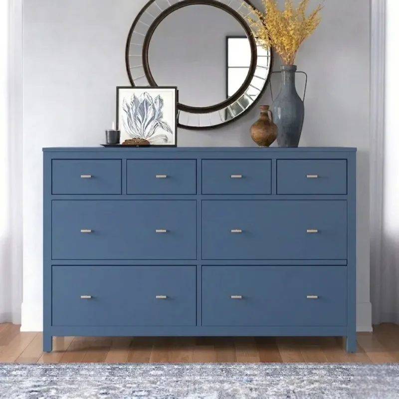 Kowalsky 8-Drawer Dresser Blue