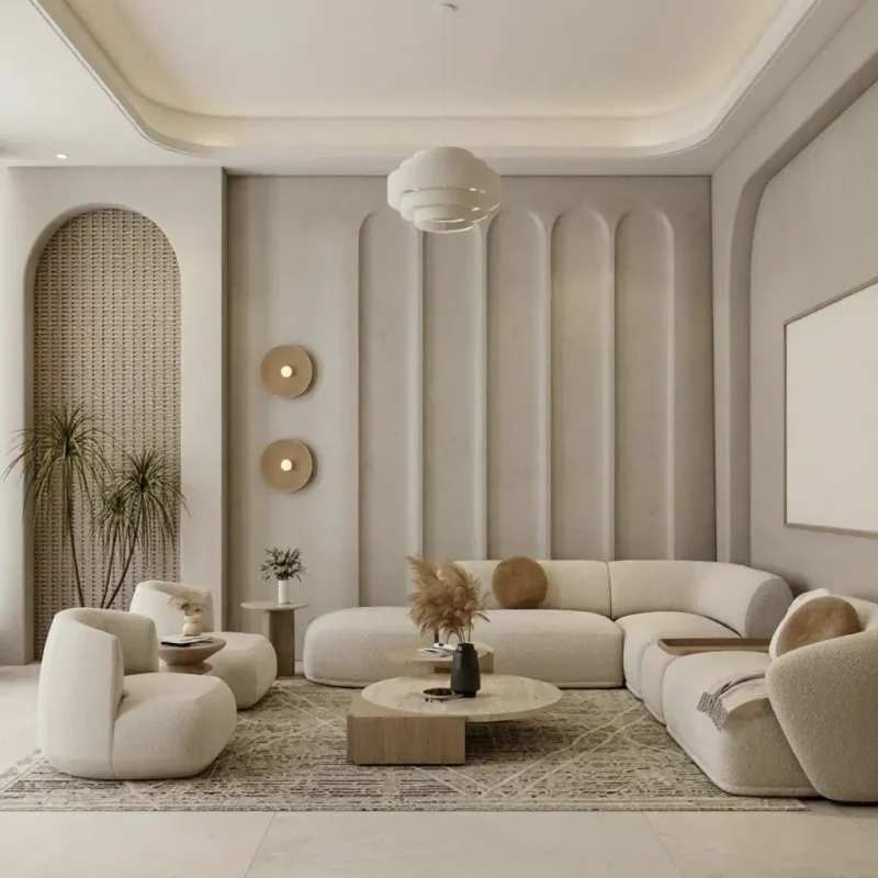 Rounded Edge Modular Sofa Set