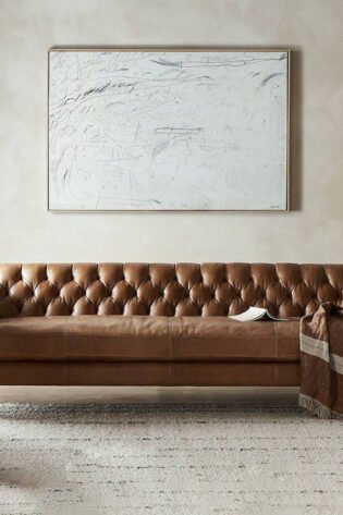 Ellington Synthetic Leather 3 Seater Sofa