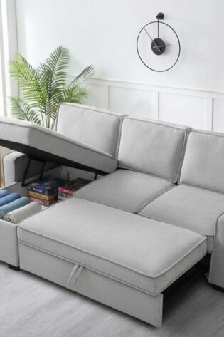 L-Shape Sofa Bed with Storage