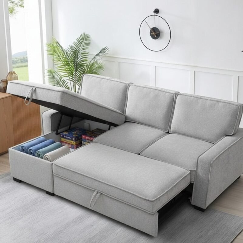L-Shape Sofa Bed with Storage