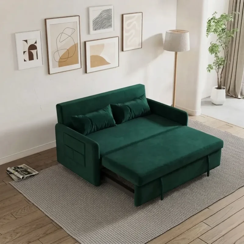 green sofa bed