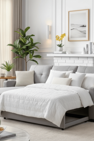 Classy Comfort L-Shape Sofa Bed with Storage