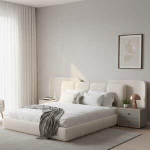 Nova Haven High-Headboard Upholstered Bed