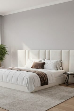 Lavish Serene Crest High-Headboard Upholstered Bed