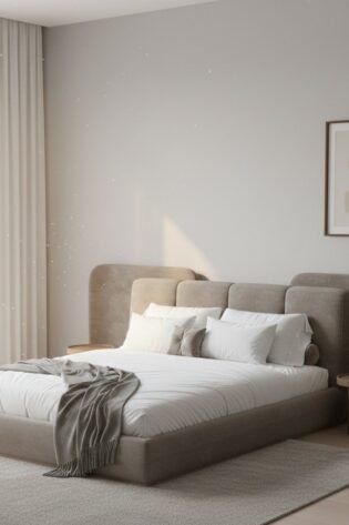 Nova Haven High-Headboard Upholstered Bed