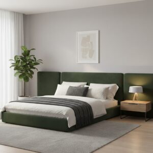Verdanta Panel Luxe High Headboard Bed