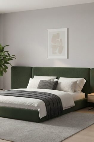 Verdanta Panel Luxe High Headboard Bed