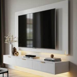 Alsio Soft Glow Back Panel Floating TV Console