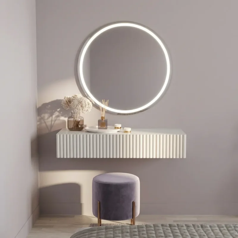 Dinio Floating Dressing Table with LED Mirror