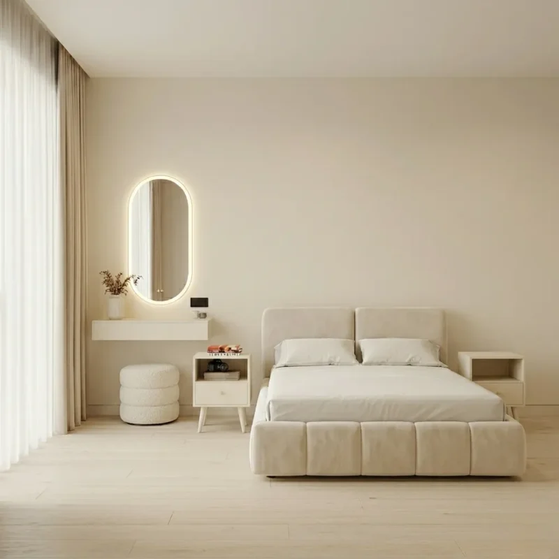 Aavista Ivory Bliss Minimalist Bedroom Suite