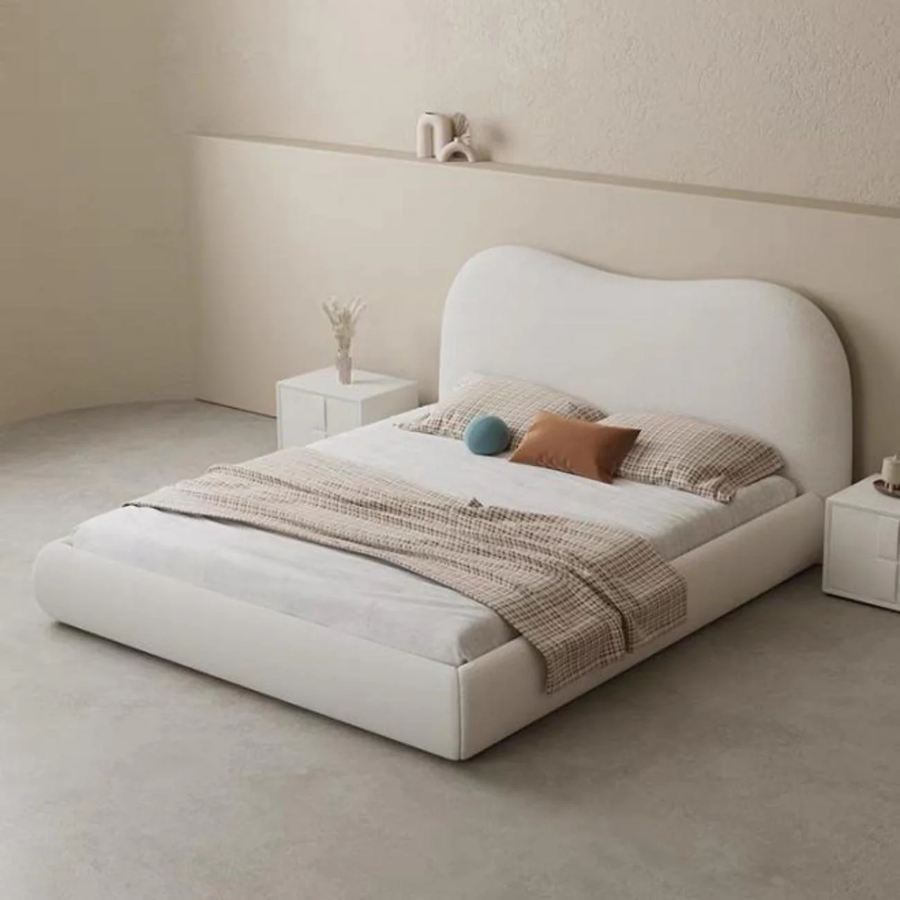Bed with Cushioned Headboard - Image 4
