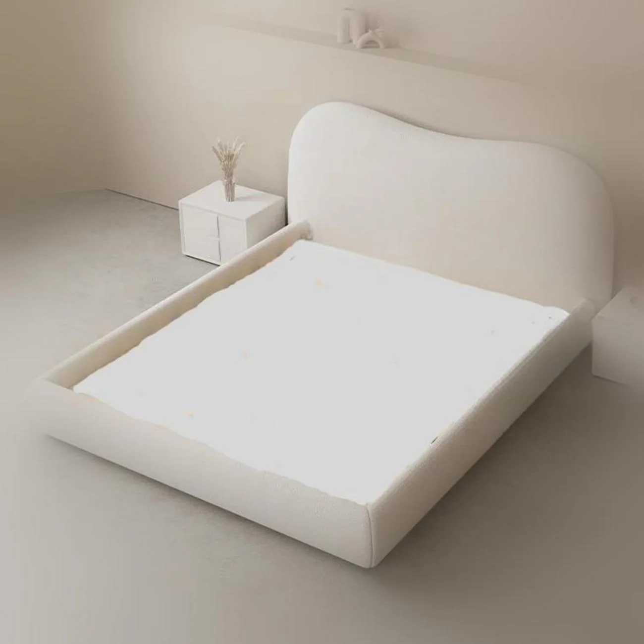 Bed with Cushioned Headboard - Image 3