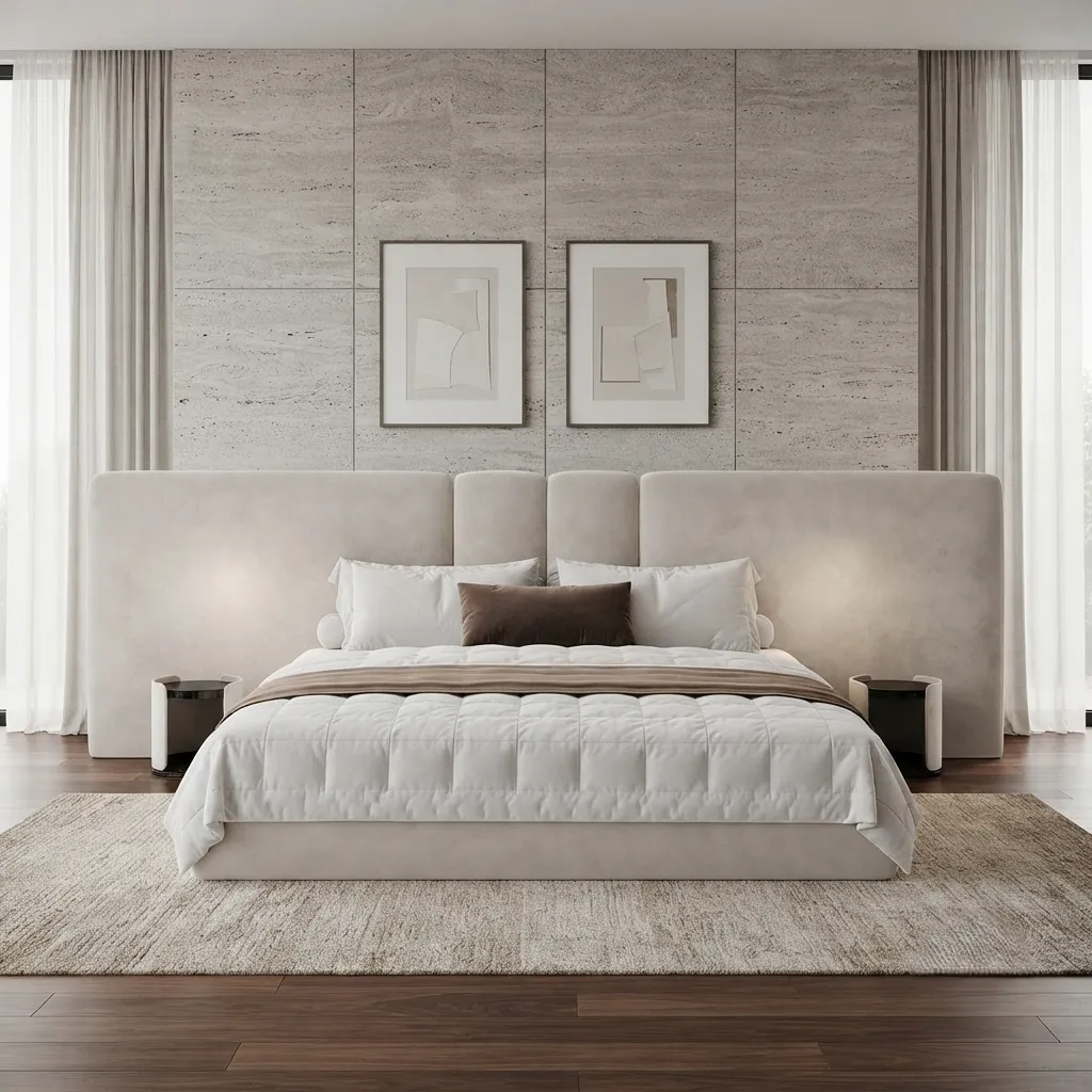 Aalnova Luxury Bed with Oversized Headboard
