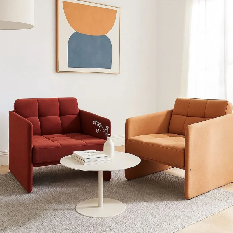 Block Panel Accent Chair