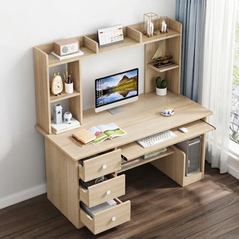 Study Table with Open Shelves and Storage