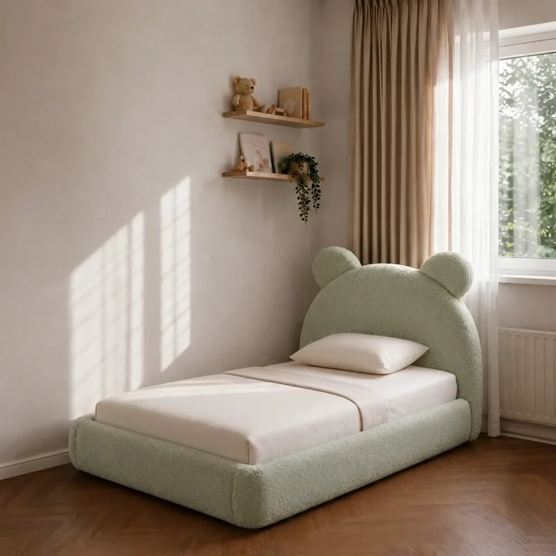 Baslo Teddy Ear Panel Kids Bed